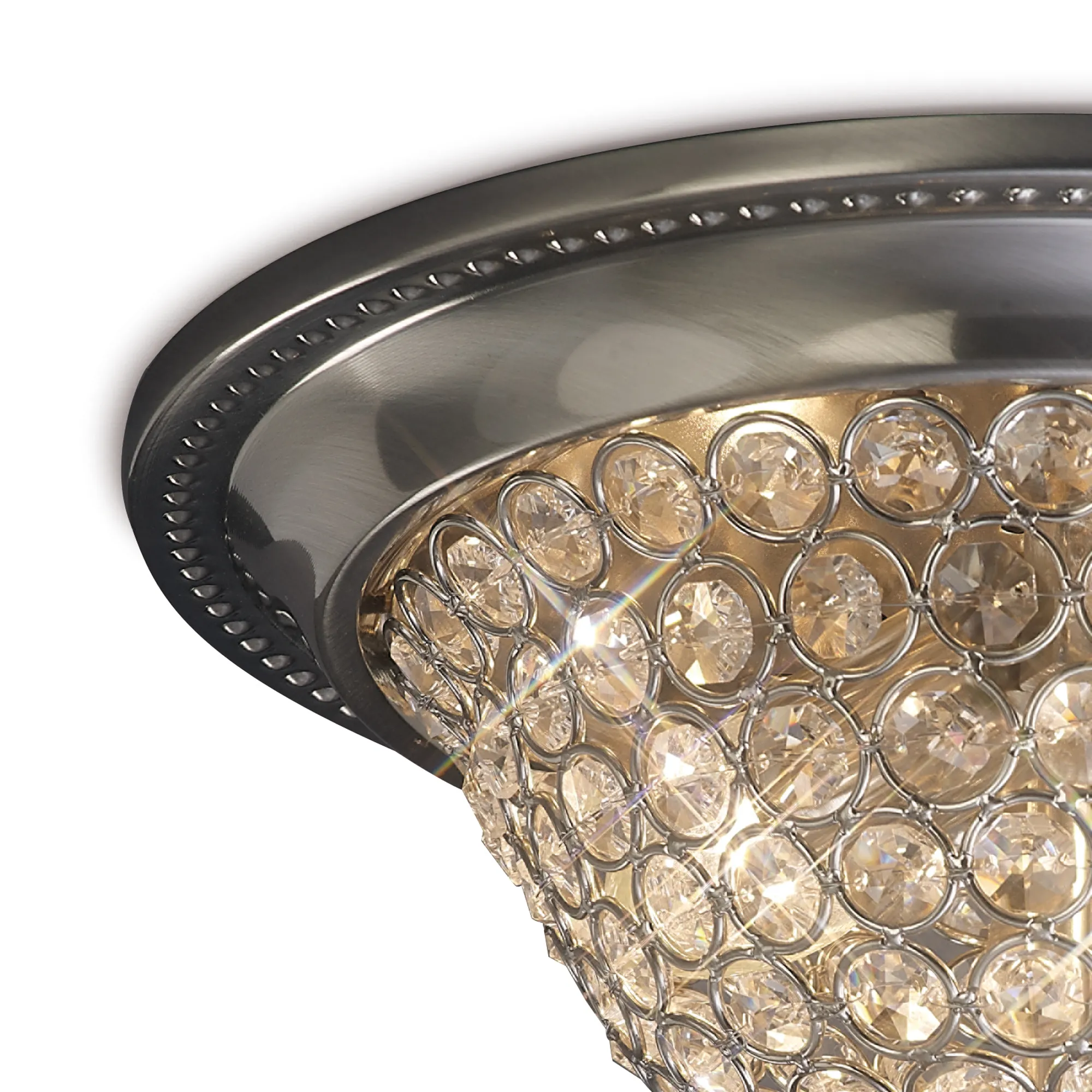 Paloma Crystal  Flush Ceiling 2 Light IL31133  Diyas Paloma
